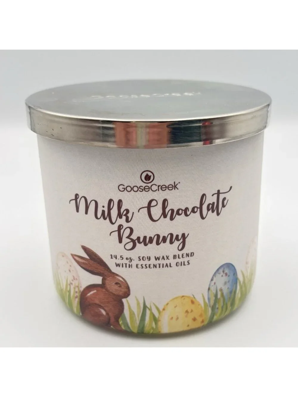 Goose Creek Milk Chocolate Bunny 3 Wick Jar Jar Candle 14.5 oz Easter Gourmand
